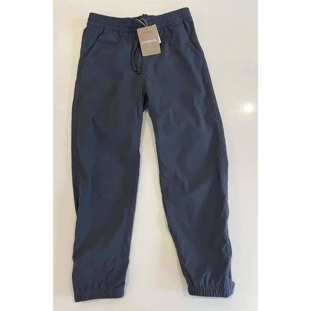 $65 Patagonia Kids Quandary Pants S(7-8 )Smolder Blue Hiking 40+ UPF 66560